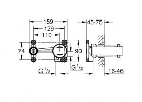 CUERPO EMPOTRADO LAVABO GROHE